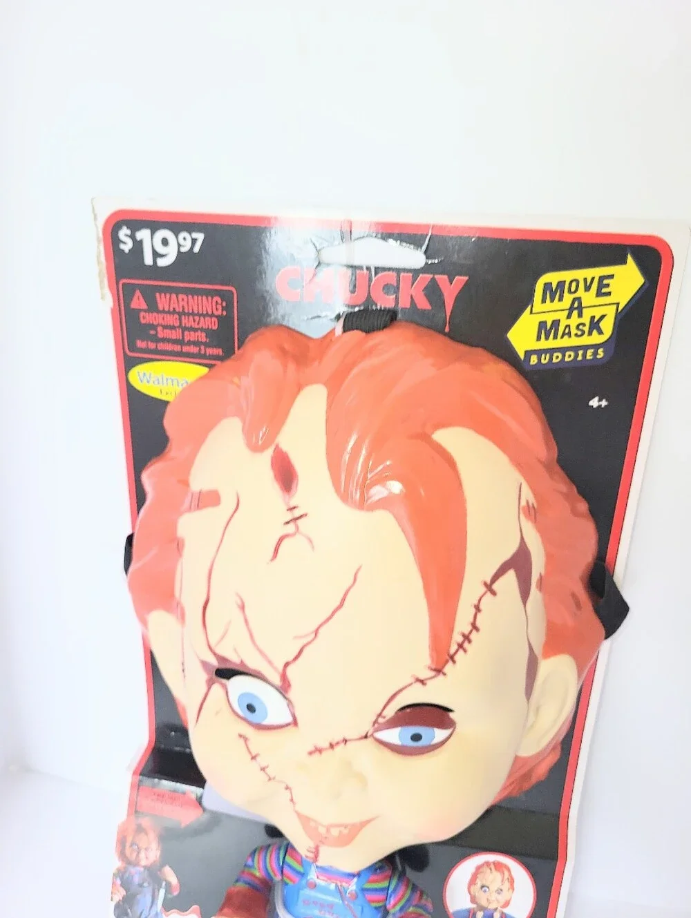 NWT Chucky Mask Move-A-Mask Kid To Adult Halloween Costume Child's Play One Size
